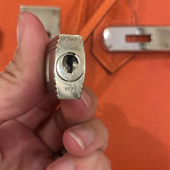 Orange Hermes Togo Birkin 35 - Picture 3 of 8